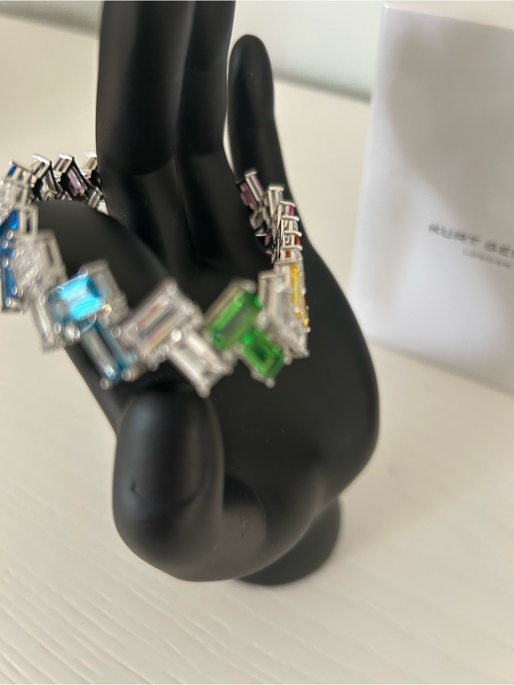 Kurt Geiger Rainbow Baguette Crystal Bracelet - Picture 7 of 8